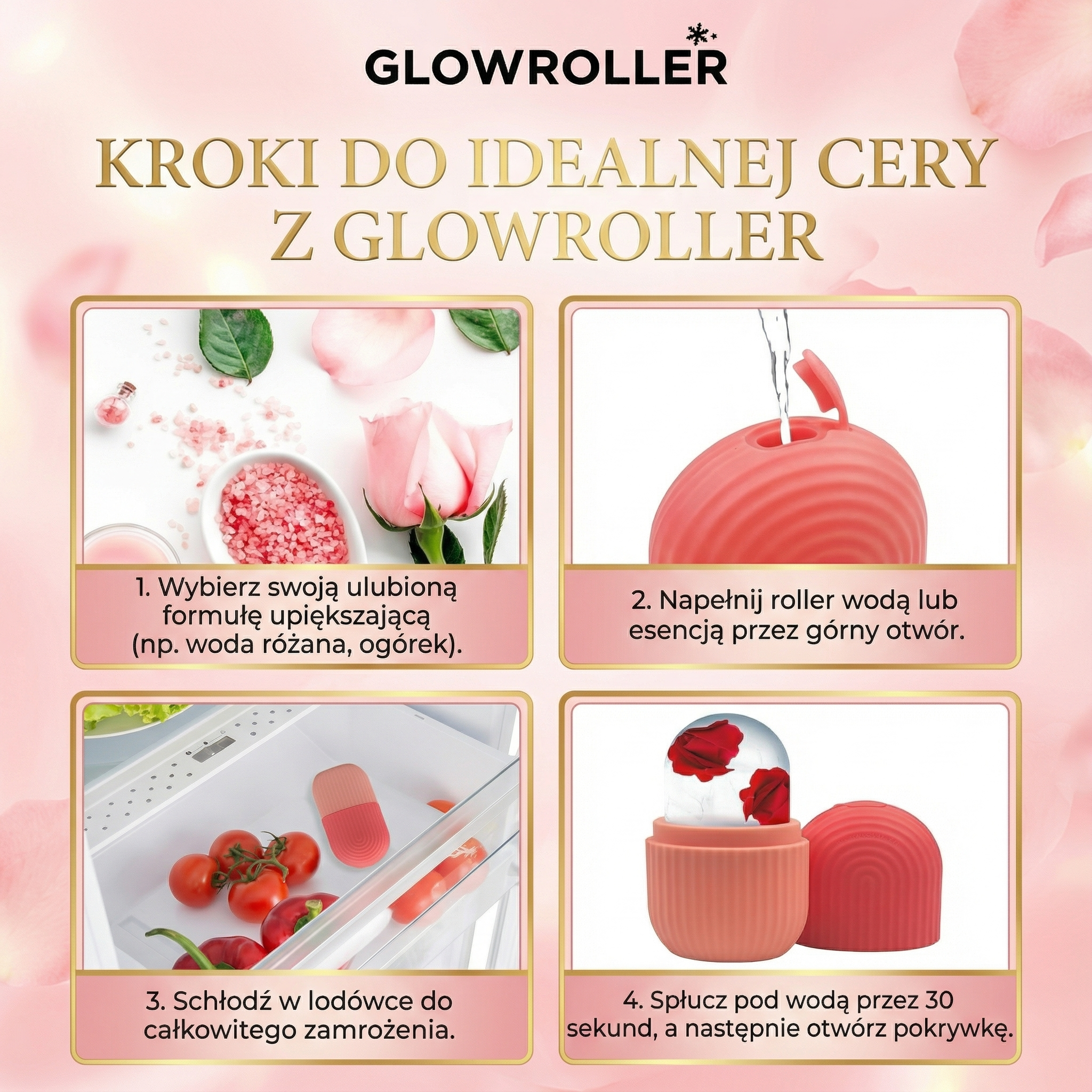 Glowroller – Skomponuj, zamroź, masuj. Naturalny Ice Roller do twarzy